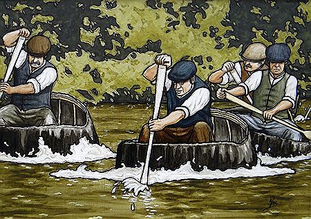 Coracle Racing on the Teifi