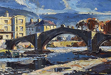 The famous Llanrwst Bridge over the Conwy