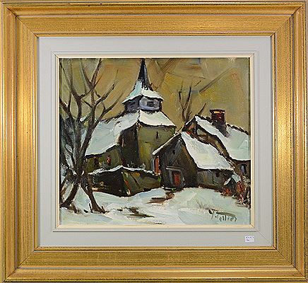 Eglise d'Ardenne en hiver