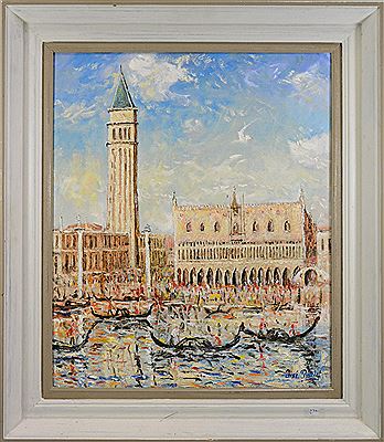 "Le grand canal et le palais des Doges"