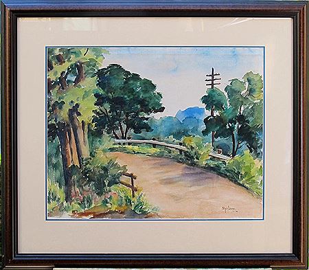 A road and trees by Signe E Larson - Auction record, sale price, and art valuation. Compare with similar artists and explore comparable artworks.