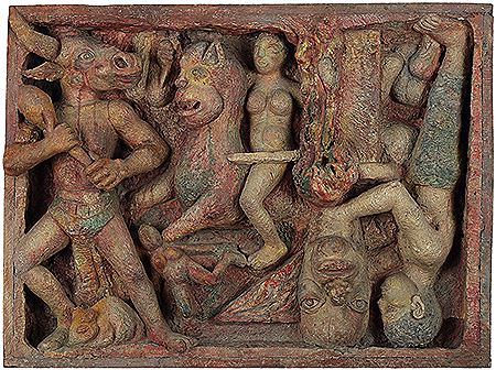 Sample artwork by N N Rimzon (Born 1957), known for paintings - View similar artists and auction records