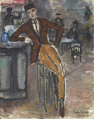 "1920-tals gosse" vid bardisk, Paris