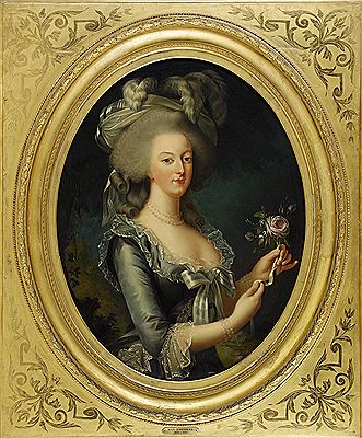 Porträtt av drottning Marie-Antoinette