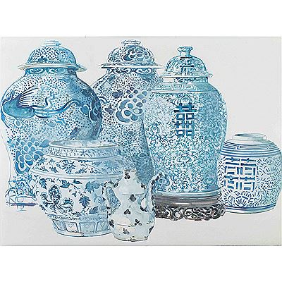Blue and White