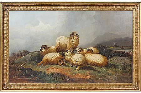 Sheep grazing by Alfred Morris - Auction record, sale price, and art valuation. Compare with similar artists and explore comparable artworks.