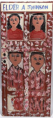 Sample artwork by Anderson Johnson (1915 - 2000), known for naive figure, outsider art, murals - View similar artists and auction records
