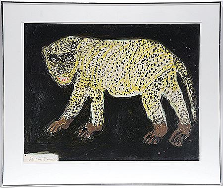 Night Time Spotted Big Cat by Charles Kinney - Auction record, sale price, and art valuation. Compare with similar artists and explore comparable artworks.