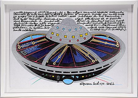 Large Blue and Silver UFO.