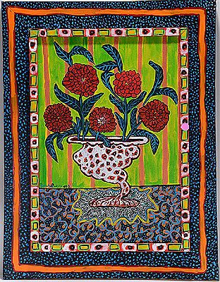 Zinnias by Sarah Rakes - Auction record, sale price, and art valuation. Compare with similar artists and explore comparable artworks.