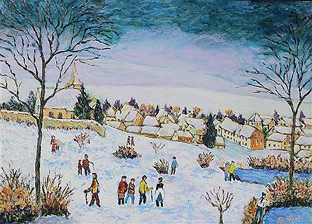 Le village du Doubs sous la neige