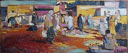 Scène de marché, Afrique du Nord