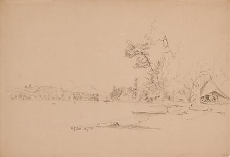 A Pair of drawings, Wolf Lake (2)