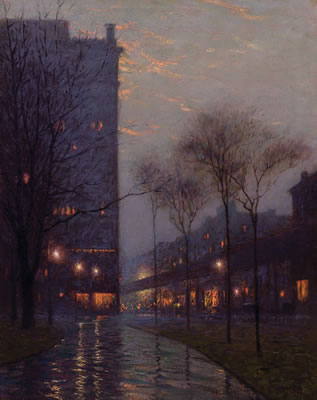 "Bryant Park at Evening, New York"