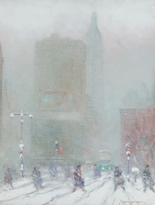 "5th Avenue and 23rd Street in Winter, New York"