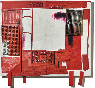 HOUSE IN A HOUSE-RED BED (DIPTYCH)