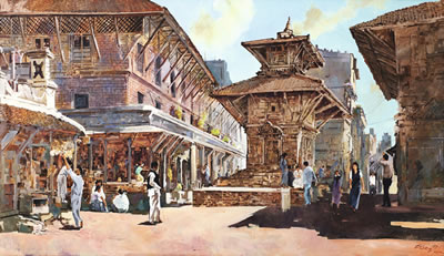Sample artwork by Ong Kim Seng (Born 1945), known for watercolor painting, architectural scenes, and atmospheric landscapes - View similar artists and auction records