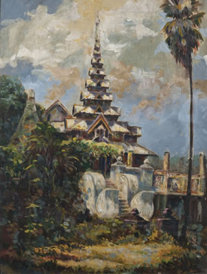THE PAGODA by U Ba Thet - Auction record, sale price, and art valuation. Compare with similar artists and explore comparable artworks.