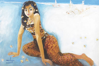 Sample artwork by Nana Banna (1942 - 2018), known for painting - View similar artists and auction records