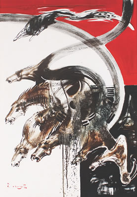 Abstraksi Kuda by Cubung Wasono Putra - Auction record, sale price, and art valuation. Compare with similar artists and explore comparable artworks.