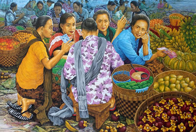 Sample artwork by Wisang Geni (Born 1976), known for painting - View similar artists and auction records