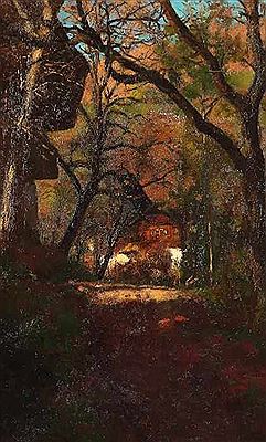 "Haus im Wald", Blick auf ein Haus, in einer Lichtung des herbstlichen Waldes, unten links sign., dat.: "Gutach 1898" by Ernst Kielwein - Auction record, sale price, and art valuation. Compare with similar artists and explore comparable artworks.