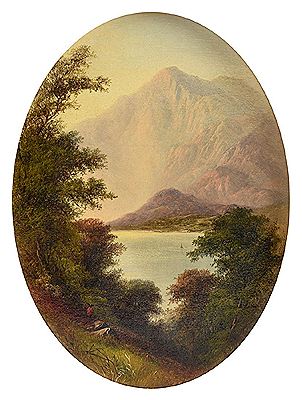 "Mountain Overlooking Water"
