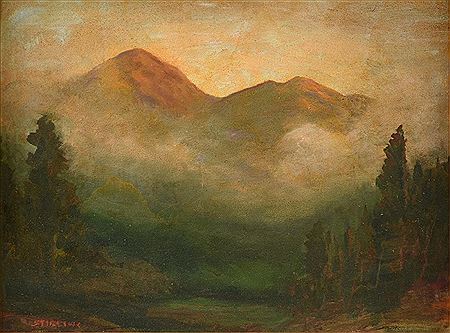 "Mountain Landscape with Lake" by David Stirling - Auction record, sale price, and art valuation. Compare with similar artists and explore comparable artworks.