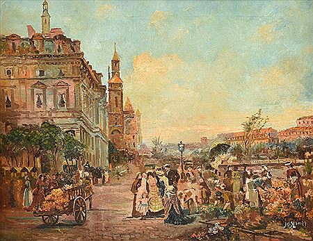 "Town Scene"