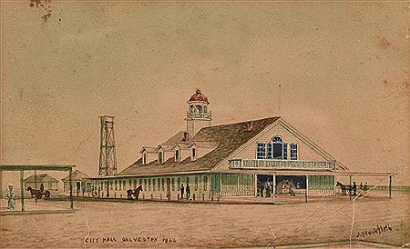 "City Hall Galveston 1866"