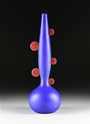 "RED AND BLUE COINWARE BOTTLE"
