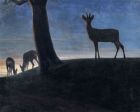 Ein Frühlingsmorgen - Rehe.