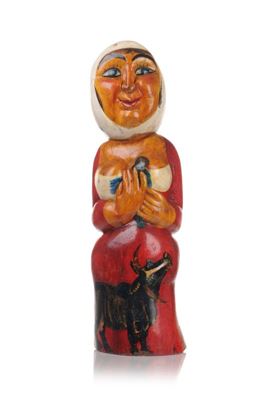 Außergewöhnlich große Skulptur einer Braut.
