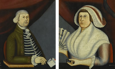 CAPTAIN AND MRS. POLLYCARPUS EDSON by Rufus Hathaway - Auction record, sale price, and art valuation. Compare with similar artists and explore comparable artworks.