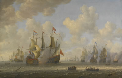 THE BATTLE OF SCHEVENINGEN, WITH THE NAVAL FORCES OF THE DUTCH REPUBLIC AND THE COMMONWEALTH OF ENGLAND, 10 AUGUST 1653