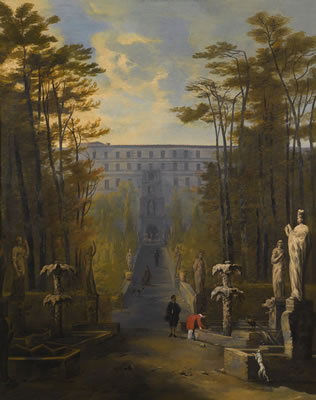 TIVOLI, A VIEW OF THE VILLA D'ESTE AND THE GARDENS