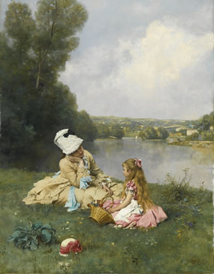 SUMMER DAYS NEAR GIVERNY, FRANCE by Ferdinand Heilbuth - Auction record, sale price, and art valuation. Compare with similar artists and explore comparable artworks.