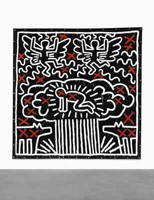 Sample artwork by Keith Haring (1958 - 1990), known for pop-modern graffiti, figure and genre painting - View similar artists and auction records