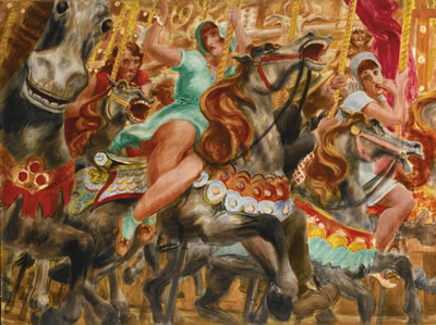 MERRY-GO-ROUND by Reginald Marsh - Auction record, sale price, and art valuation. Compare with similar artists and explore comparable artworks.