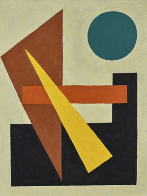 ARCHITECTURAL PAINTING NO. 1 - GREEN CIRCLE