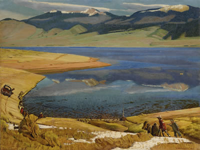 EAGLE NEST LAKE by Ernest Leonard Blumenschein - Auction record, sale price, and art valuation. Compare with similar artists and explore comparable artworks.