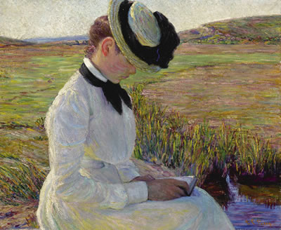 GIRL READING A BOOK