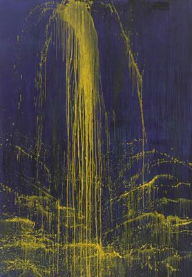 SMALLER YELLOW ON BLUE WATERFALL