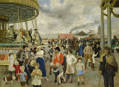 THE FAIRGROUND, PENZANCE by Dame Laura Knight - Auction record, sale price, and art valuation. Compare with similar artists and explore comparable artworks.