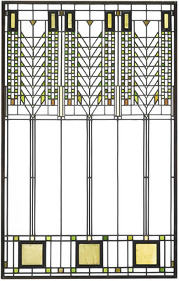 AN IMPORTANT AND RARE "TREE OF LIFE" WINDOW FROM THE DARWIN D. MARTIN HOUSE, BUFFALO, NEW YORK