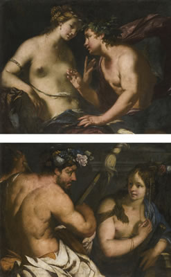 PAIR: BACCHUS AND ARIADNE; HERCULES AND OMPHALE