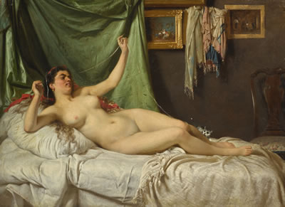 ARTIST'S MODEL AND CAT