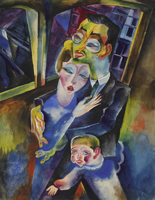 SELBSTBILDNIS MIT MEINER FRAU LONDA UND MEINEM SOHN TITUS (SELF-PORTRAIT WITH MY WIFE LONDA AND MY SON TITUS)