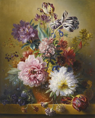 AN OPULENT FLOWER STILL LIFE by Georgius Jacobus Johannes van Os I - Auction record, sale price, and art valuation. Compare with similar artists and explore comparable artworks.