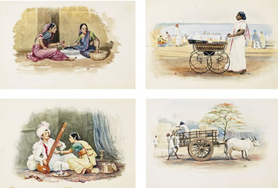 TWENTY WATERCOLOURS DEPICTING SCENES OF BOMBAY (20)